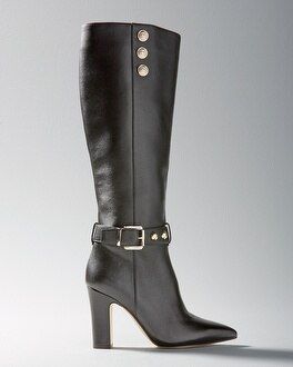 Leather Military High-Heel Boot | White House Black Market