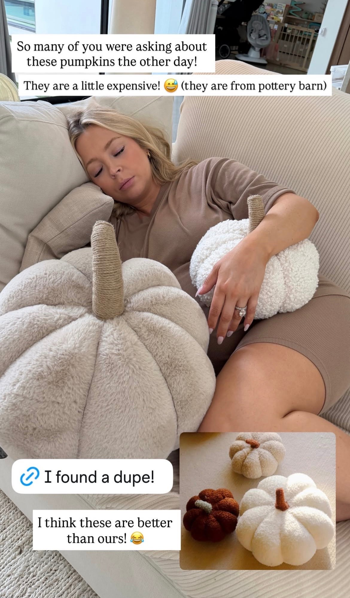 We had so many questions about our pumpkin pillows! They are from Pottery Barn but I also linked some similar and more affordable options! 🎃

#LTKHalloween #LTKHome #LTKSeasonal