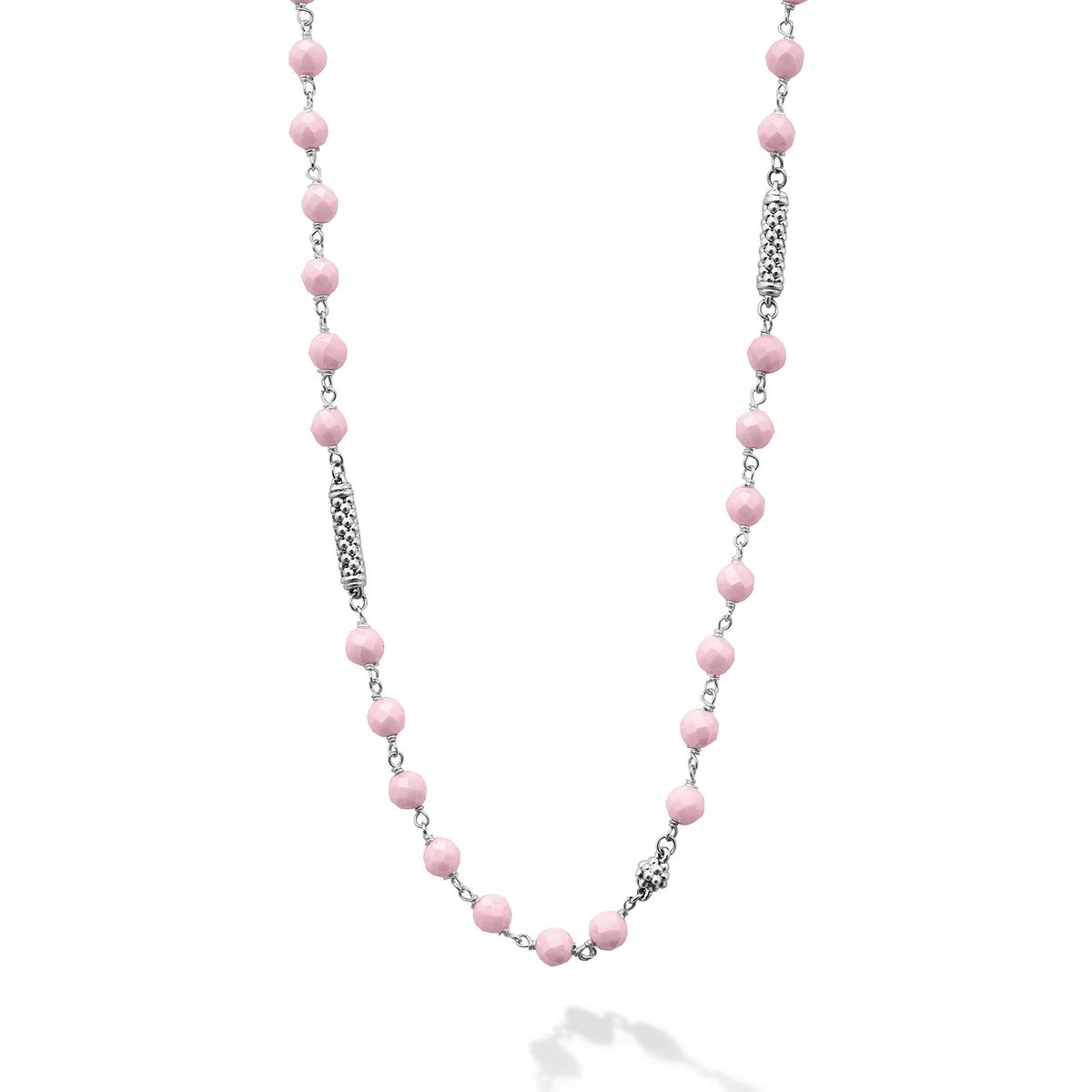 Pink Ceramic Beaded Necklace | LAGOS