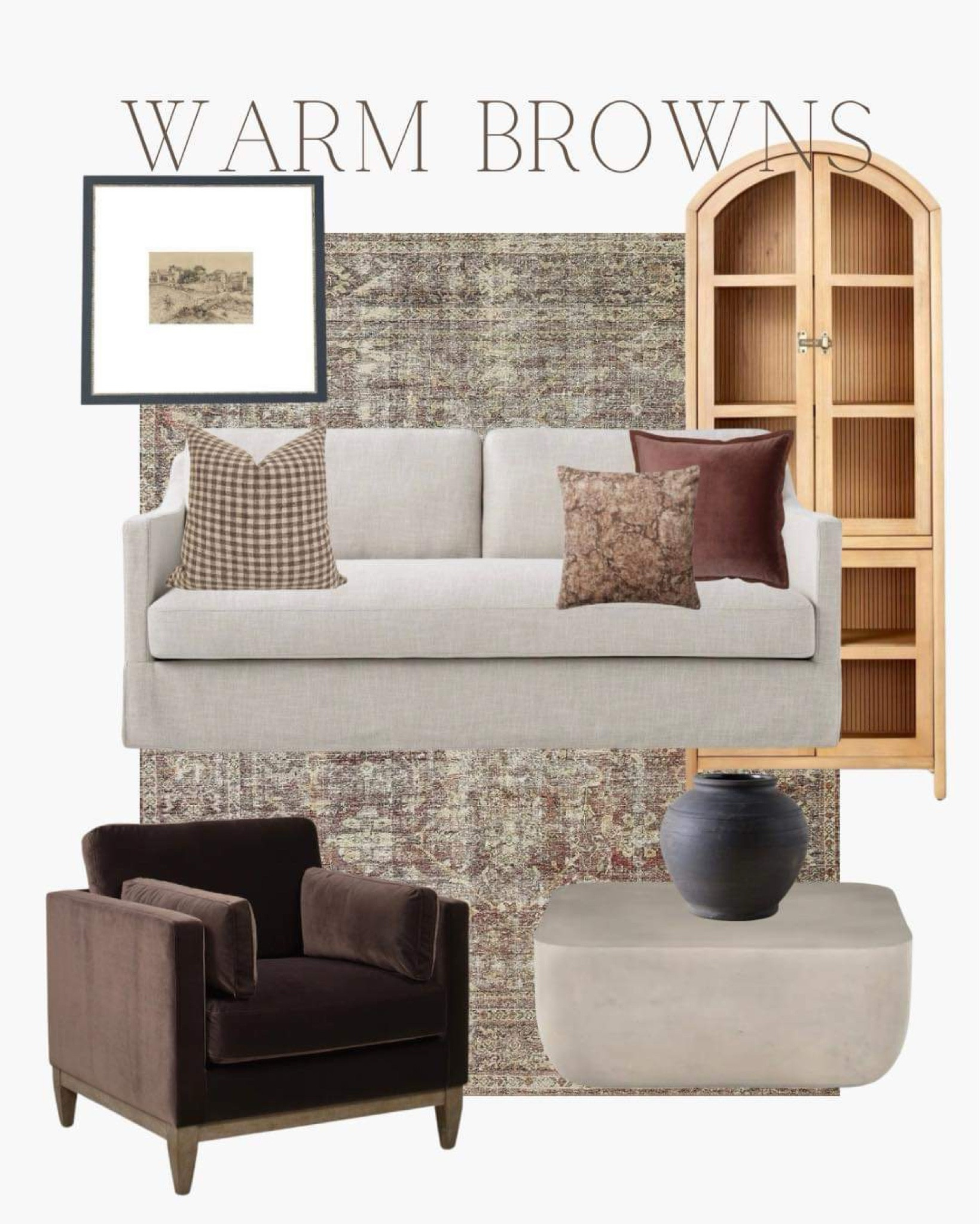 A warm brown living room.

#LTKsalealert #LTKhome