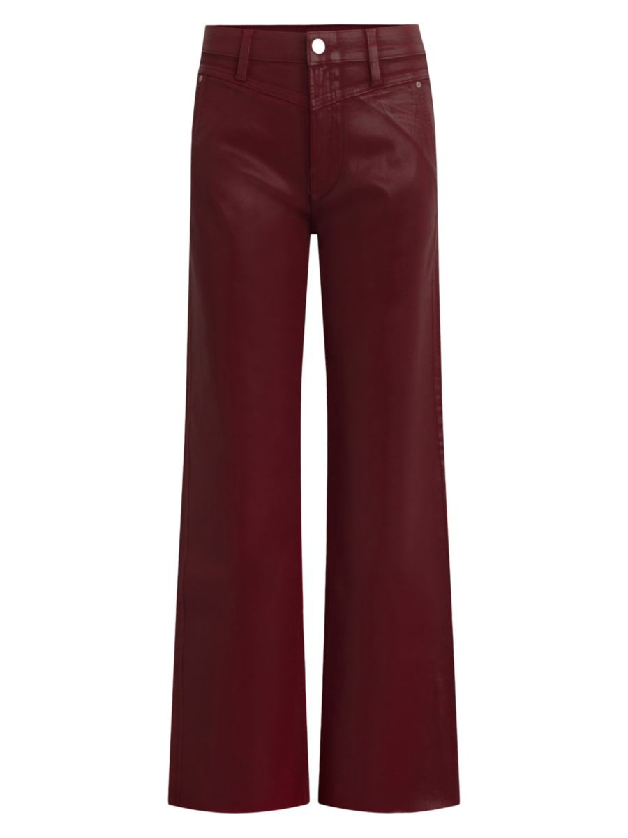 Rosie Coated High-Rise Stretch Wide-Leg Jeans | Saks Fifth Avenue