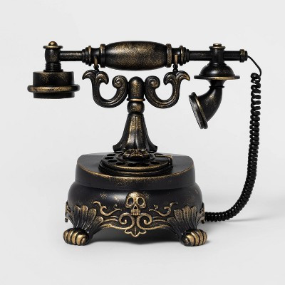 9" Animated Eerie Victorian Telephone Halloween Decorative Prop - Hyde and EEK! Boutique™: Indoor Skeleton Scene, Battery Operated | Target