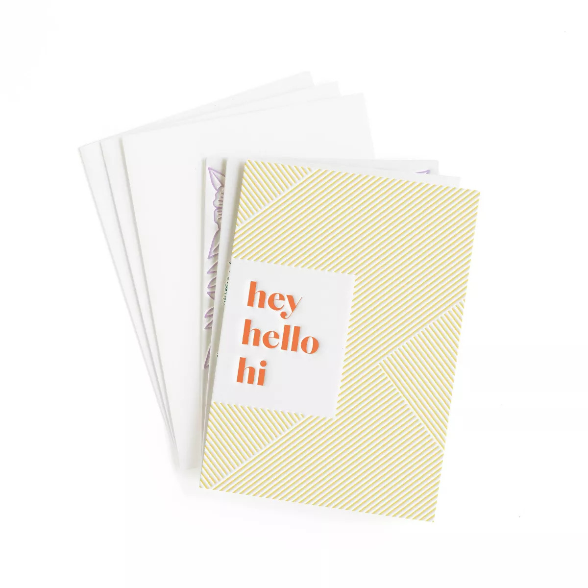 3ct Everyday Card Pack Letterpress Orange/White/Cream: Minted Greeting Cards with Envelopes for A... | Target