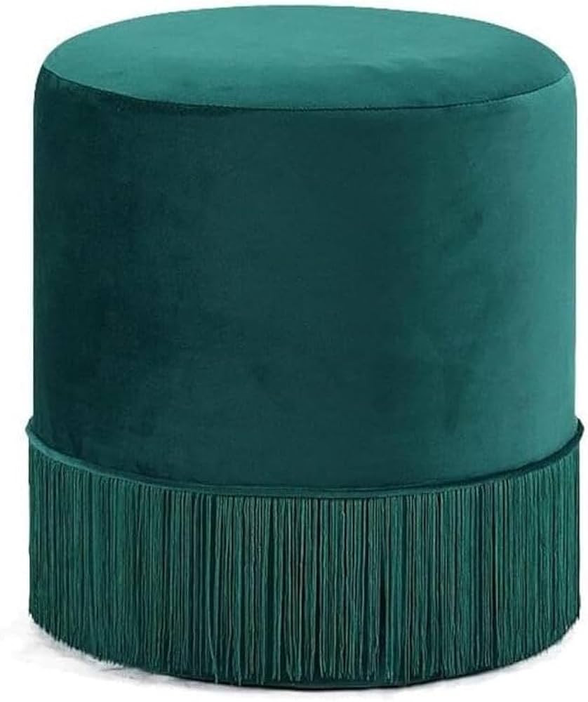 Tribal Treasures Modern, Contemporary Velvet Upholstered Ottoman, 15.5" W x 15.5" D x 17.5" H Gre... | Amazon (US)