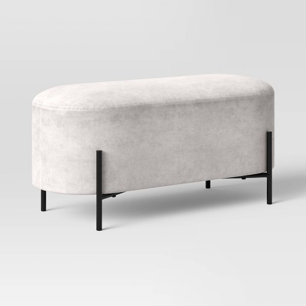 Deville Stilt Bench Gray Velvet - Project 62™ | Target