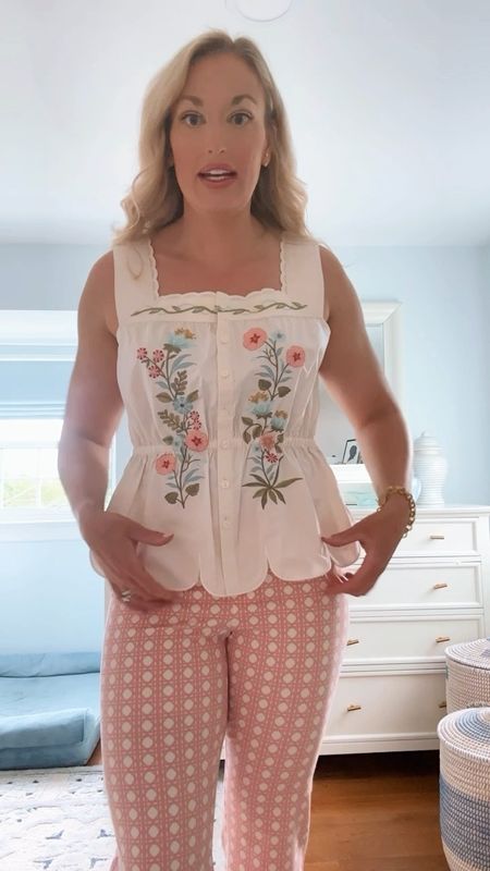 Try on with Spartina 449 

I love their pull-on kick flare pants and the embroidery top has such pretty details. 

#LTKVideo #LTKTravel #LTKWorkwear
