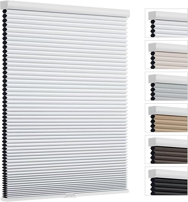 Changshade Cordless Blackout Cellular Shades for Indoor Windows Doors, Black Out Room Darkening H... | Amazon (US)