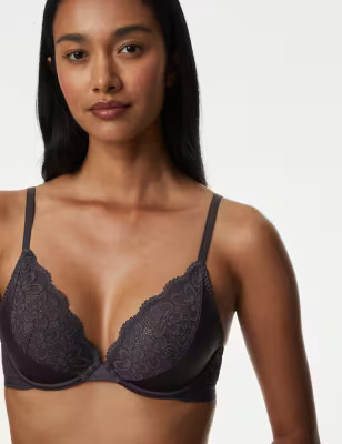Ines Satin Wired Plunge Bra A-E | Marks & Spencer (UK)