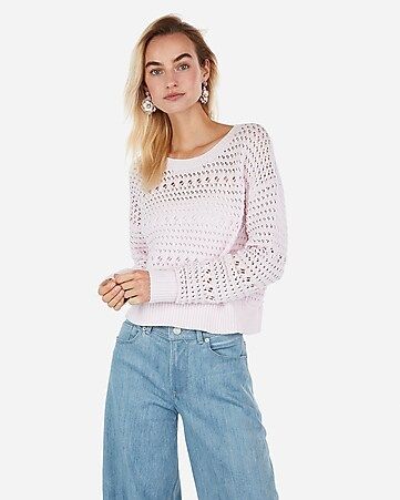 open stitch pullover sweater | Express