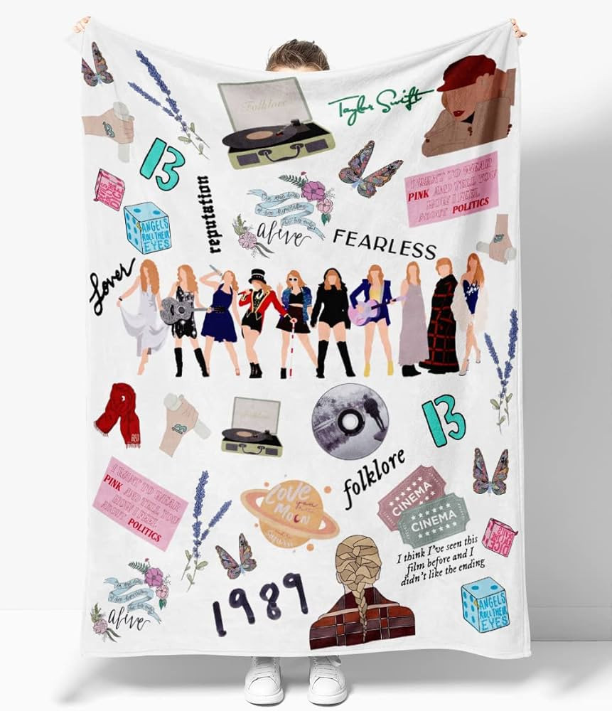 YWFULLBLUUM Throw Blanket for Couch and Bed Music Fans Party Bedroom Decorations Printed Throw Mu... | Amazon (US)