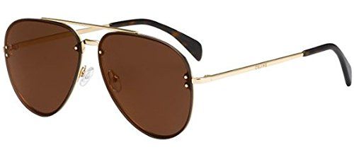 Celine Mirror CL 41391 J5G LC Gold Metal Aviator Sunglasses | Amazon (US)