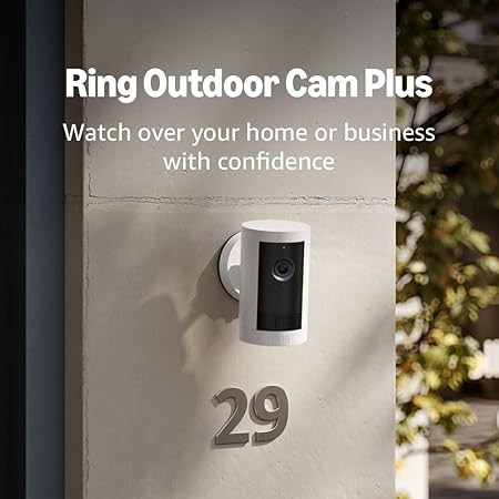 Ring Outdoor Cam Plus, Battery (newest model), Home or business security, Wide-Angle 2K Video wit... | Amazon (US)