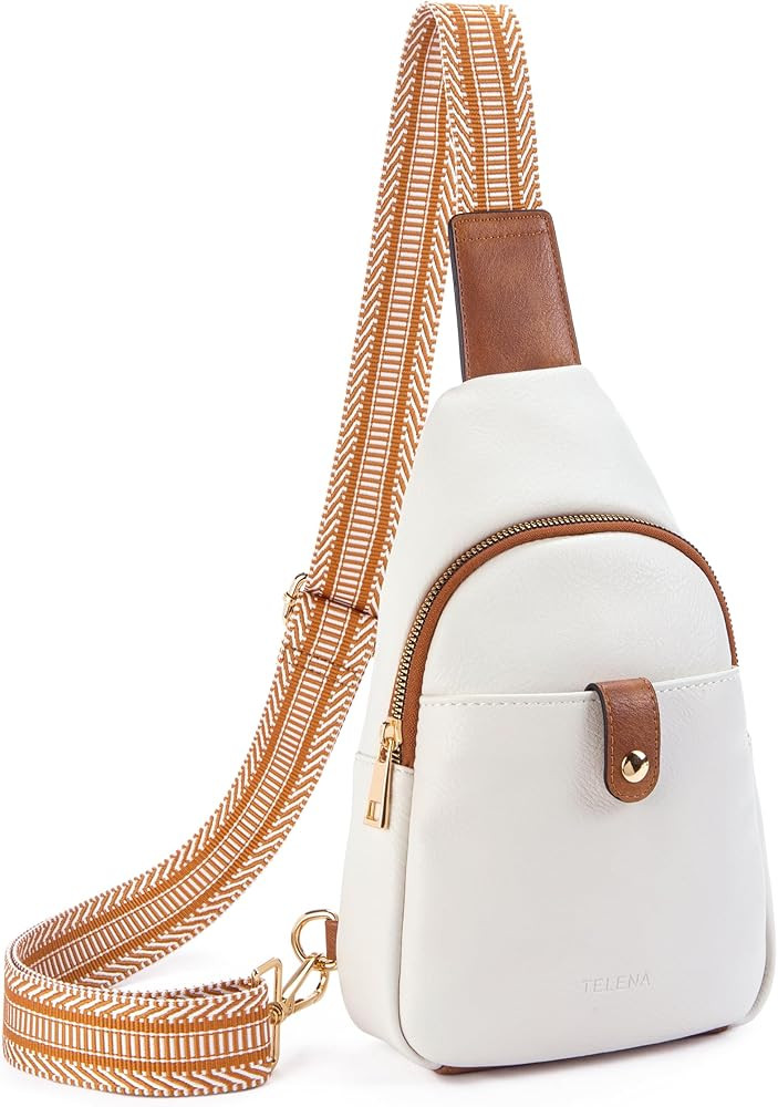 Telena Sling Bag for Women Crossbody Fanny Pack Vegan Leather Sling Chest Bag for Women | Amazon (US)