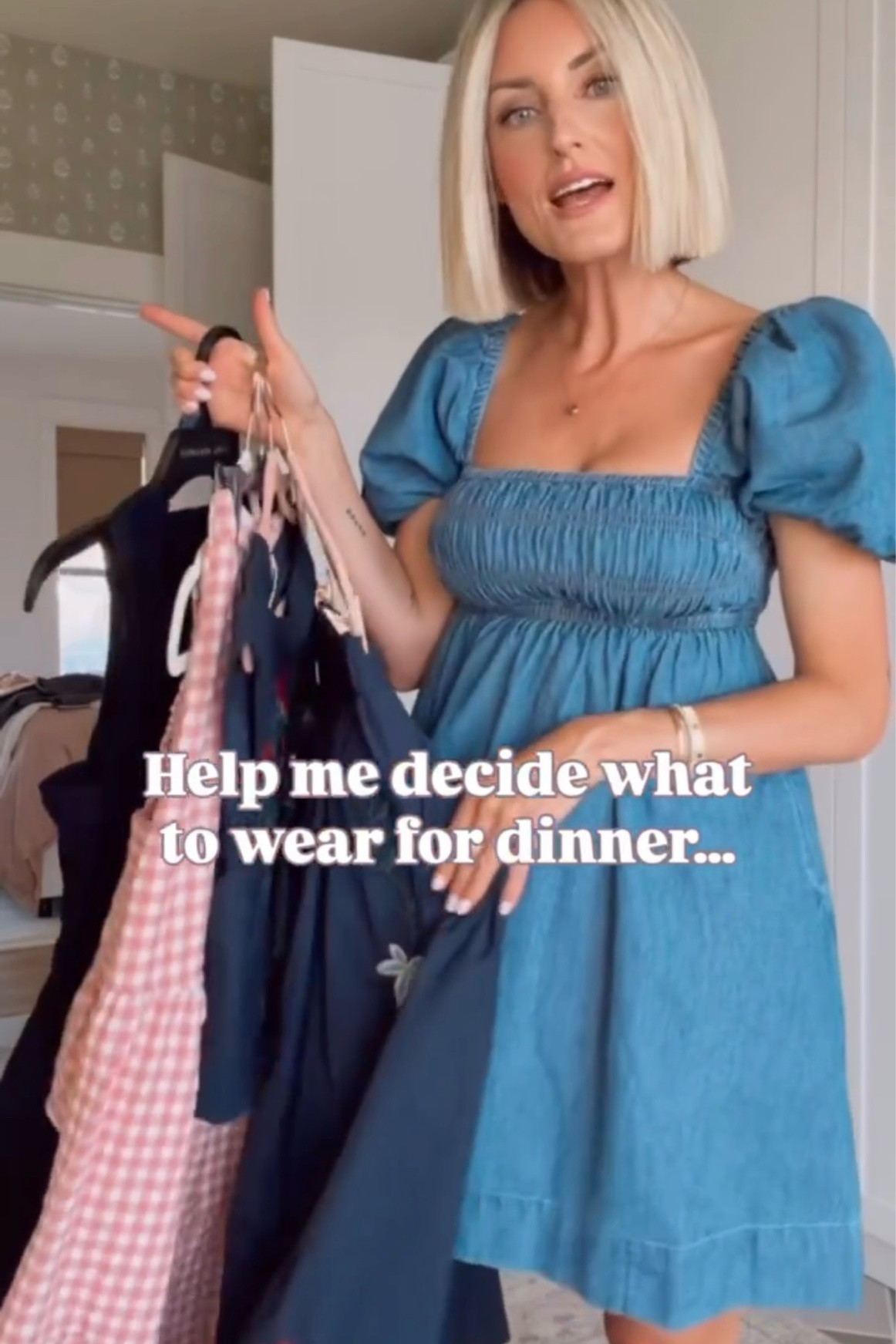 Help me decide what to wear for dinner at the beach! You won’t believe the price point on these pieces 👏🏼 

Loverly Grey, Walmart, Amazon, resort wear, matching set, beach outfits, denim dress, gingham set, statement necklace 

#LTKSeasonal