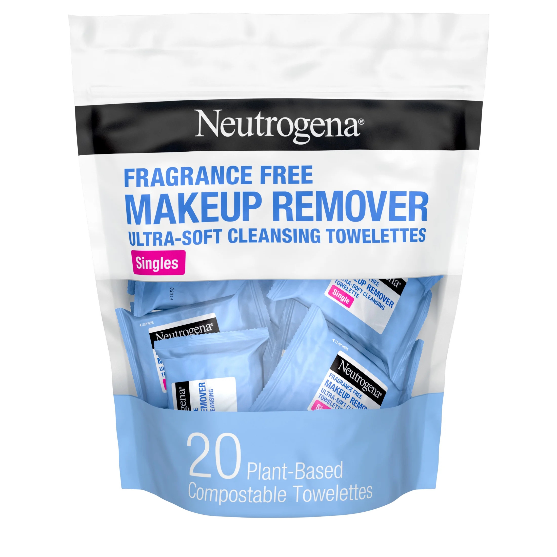 Neutrogena Fragrance-Free Makeup Remover Face Wipe Singles, 20 Ct | Walmart (US)