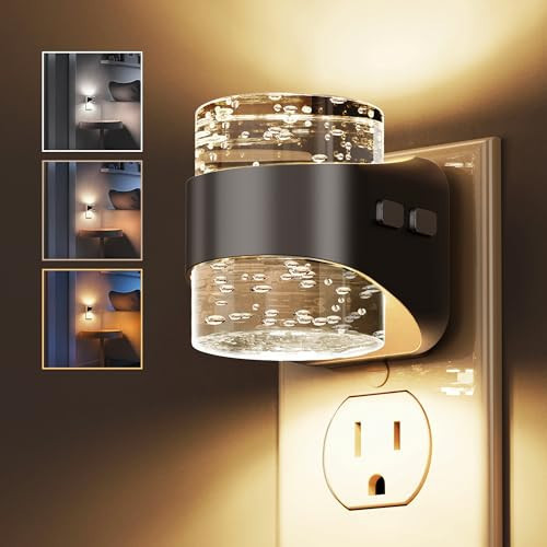 L LOHAS LED Night Light, Bubble Night Lights Plug into Wall, 3000K/4000k/5000K Adjustable Color Temperature Night Light,Dimmable Nightlights with Dusk to Dawn Sensor for Rooms Bathroom Hallway | Amazon (US)