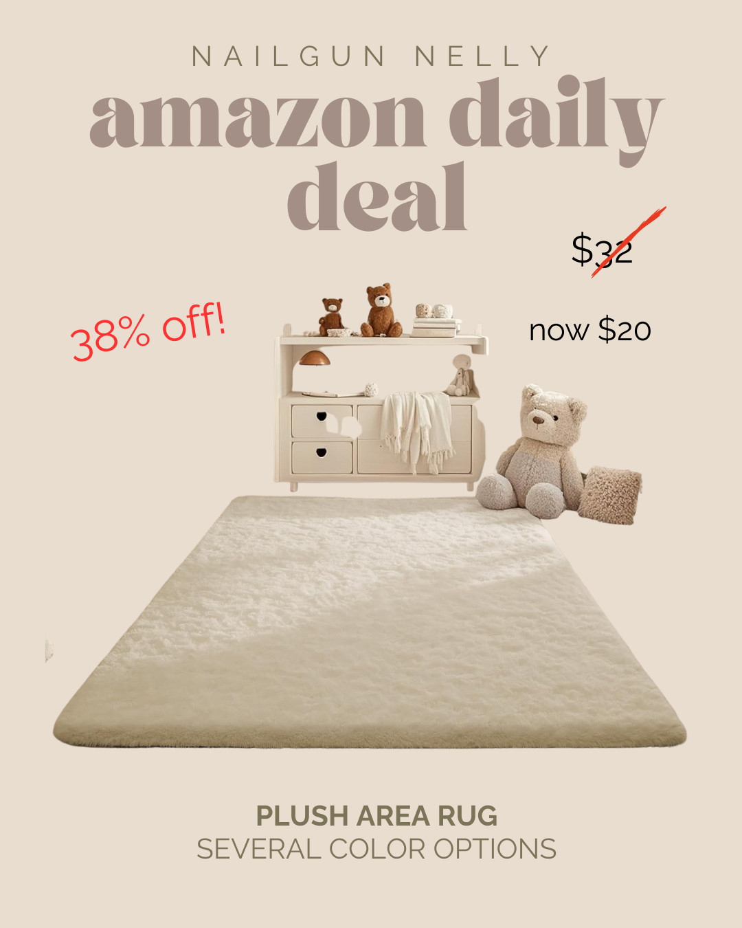 Amazon Deal of the Day! - Plush Area Rug 

 #LTKmomlife #LTKHome #LTKSaleAlert