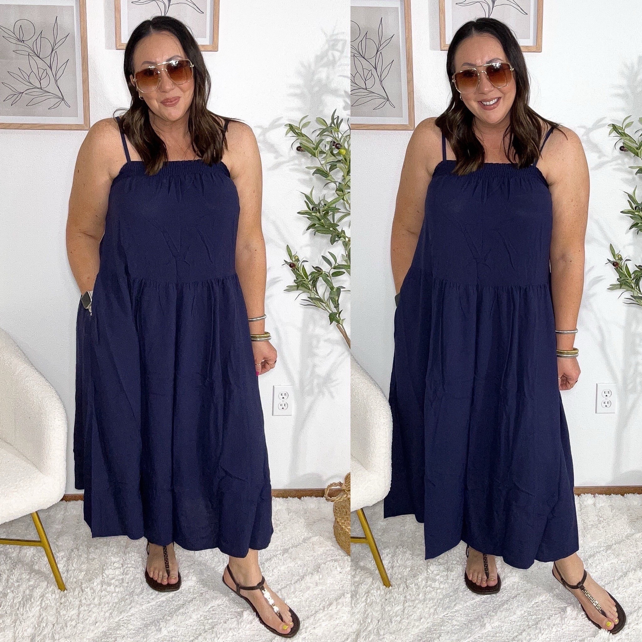 One of my favorite dresses I’ve tried on so far this season!  So flowy and easy to wear!  Could add a tank top or fitted tee underneath for more coverage. On sale for $23.99!  Runs big. Wearing a medium! 

#LTKOver40 #LTKMidsize #LTKSaleAlert