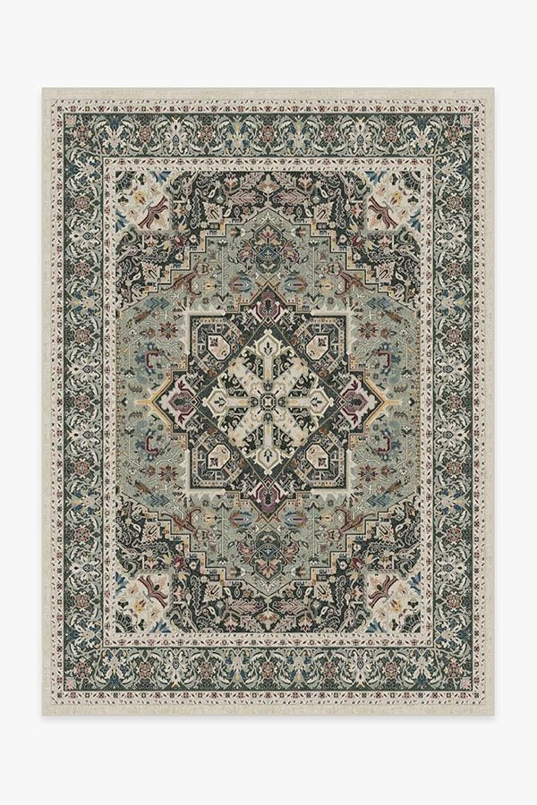 Hendesi Heriz Sage Rug | Ruggable