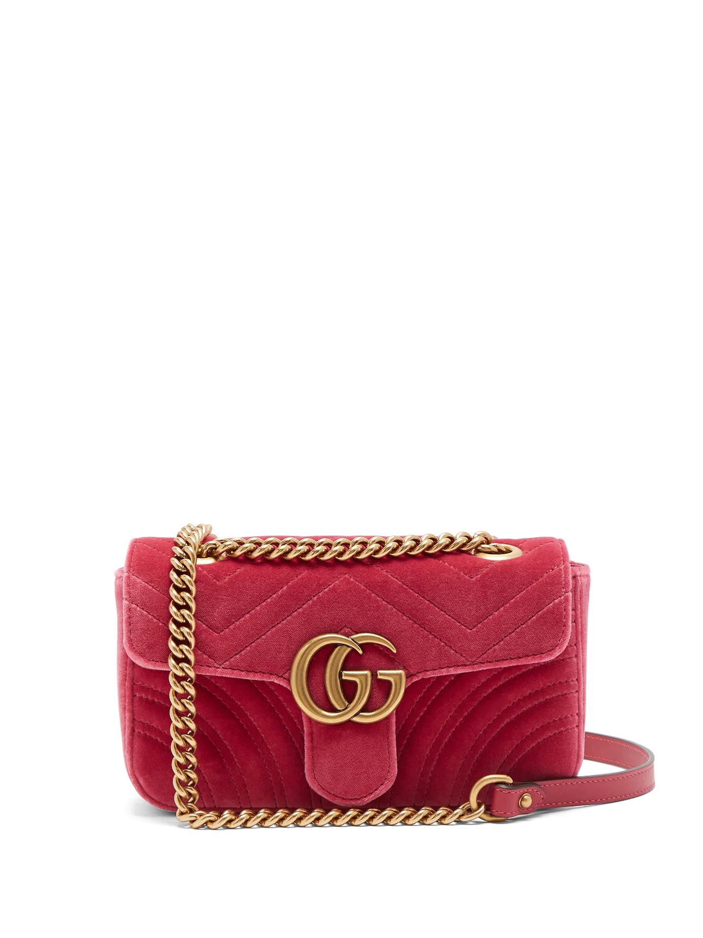 GG Marmont mini quilted-velvet cross-body bag | Matches (US)