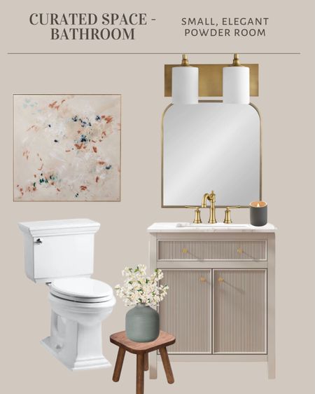 A curated feminine and airy small powder bathroom design full of affordable pieces  

#LTKStyleTip #LTKFindsUnder100 #LTKHome