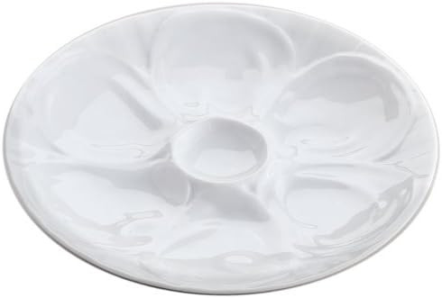 HIC Kitchen Oyster Plate, Fine White Porcelain, 9-Inch | Amazon (US)
