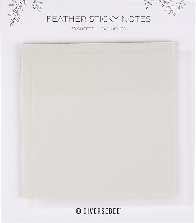 DiverseBee 50 Sheets Pastel Transparent Sticky Notes, 3x3” Clear Sticky Tabs, Translucent Page ... | Amazon (US)