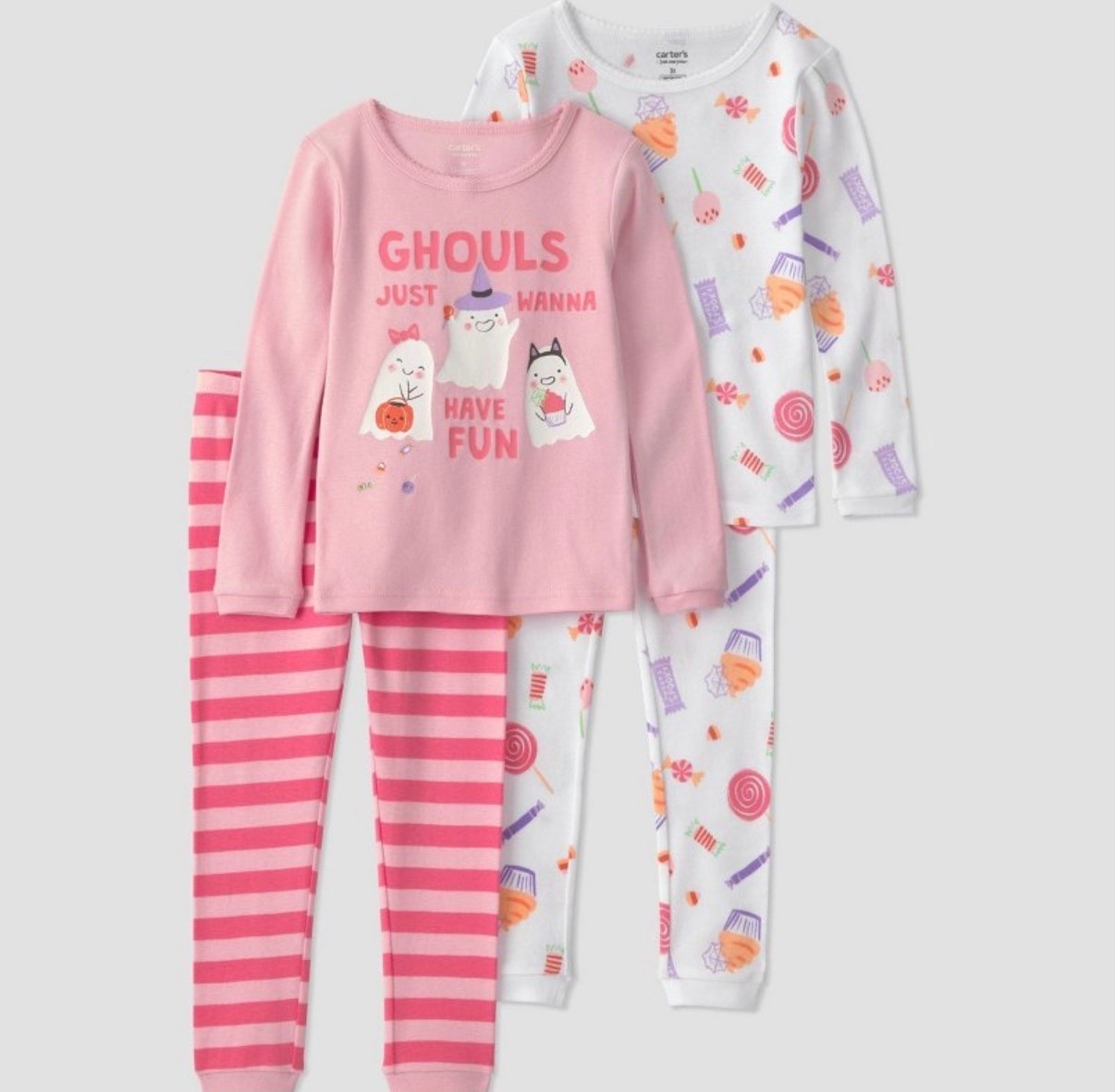Carter's Just One You• Baby Girls' 4pc Long Sleeve Ghouls and Candy Printed Cotton Halloween Pajama Set - White/Pink

Target clothing

#LTKgrwm #LTKKids #LTKBaby