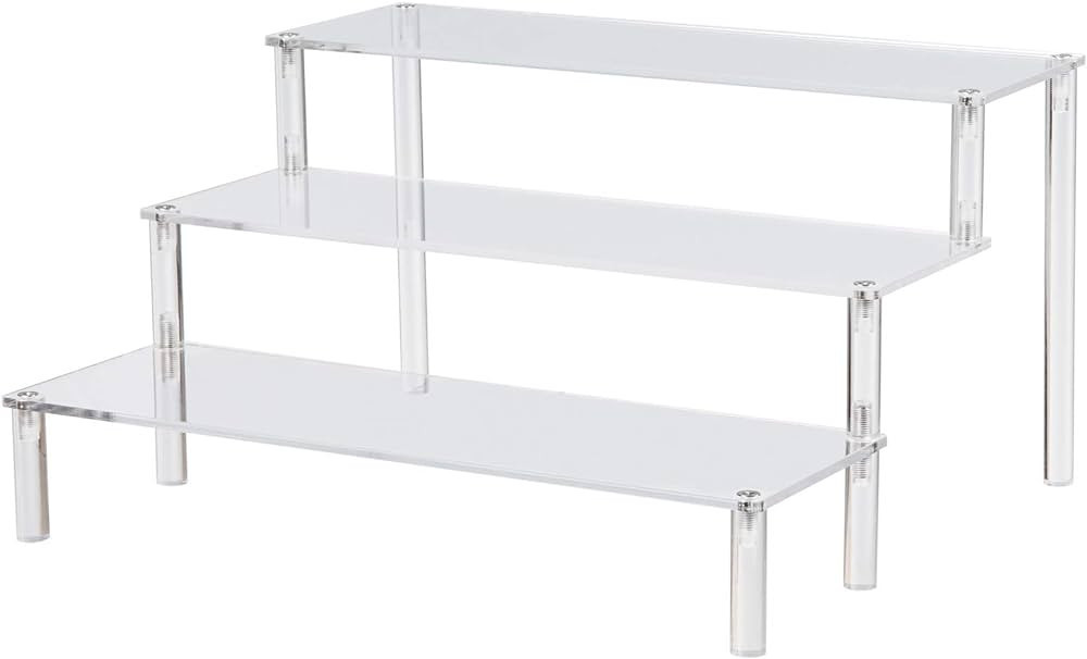 BYCY Clear Acrylic Display Stand Display Shelf, 3 Tier Desserts Holder,3 Tier Cupcake Display Ris... | Amazon (US)