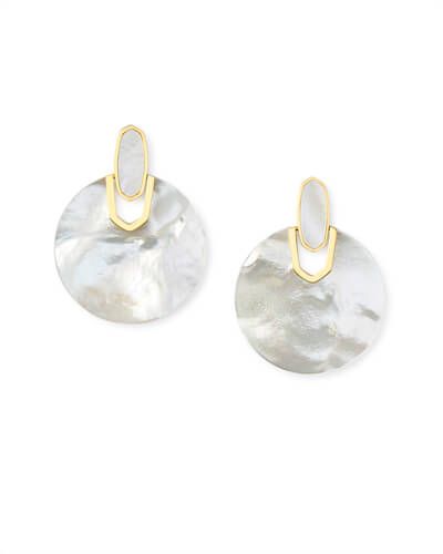 Didi Gold Statement Earrings in Ivory Pearl | Kendra Scott