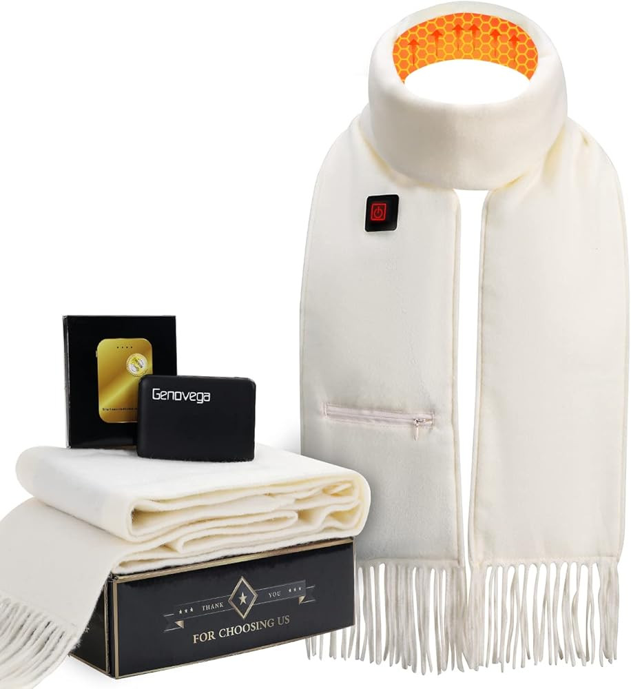 Genovega Upgraded Graphene Heated Scarf with Battery 5000mAh, Super Soft Cashmere Feeling Warm, C... | Amazon (US)