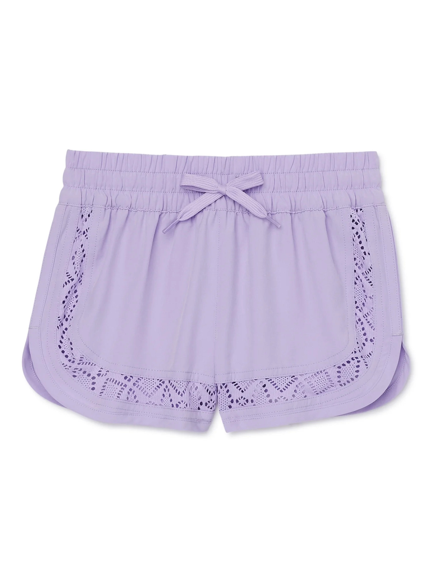 Wonder Nation Girls Crochet Swim Shorts with UPF 50+, Sizes 4-18 & Plus | Walmart (US)