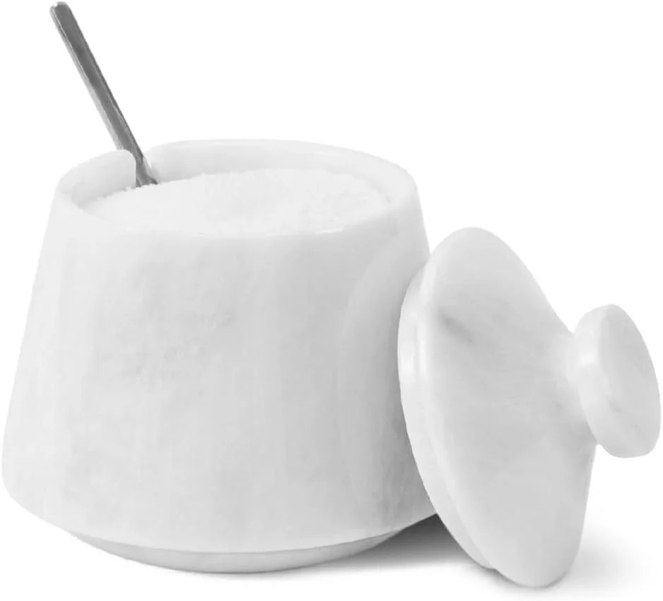 Radicaln White Marble 4" Salt Cellar with Lid and Spoon – Kitchen Salt Container | Spice Jars, ... | Walmart (US)