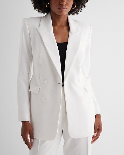Peak Lapel Double Breasted Hourglass Blazer | Express