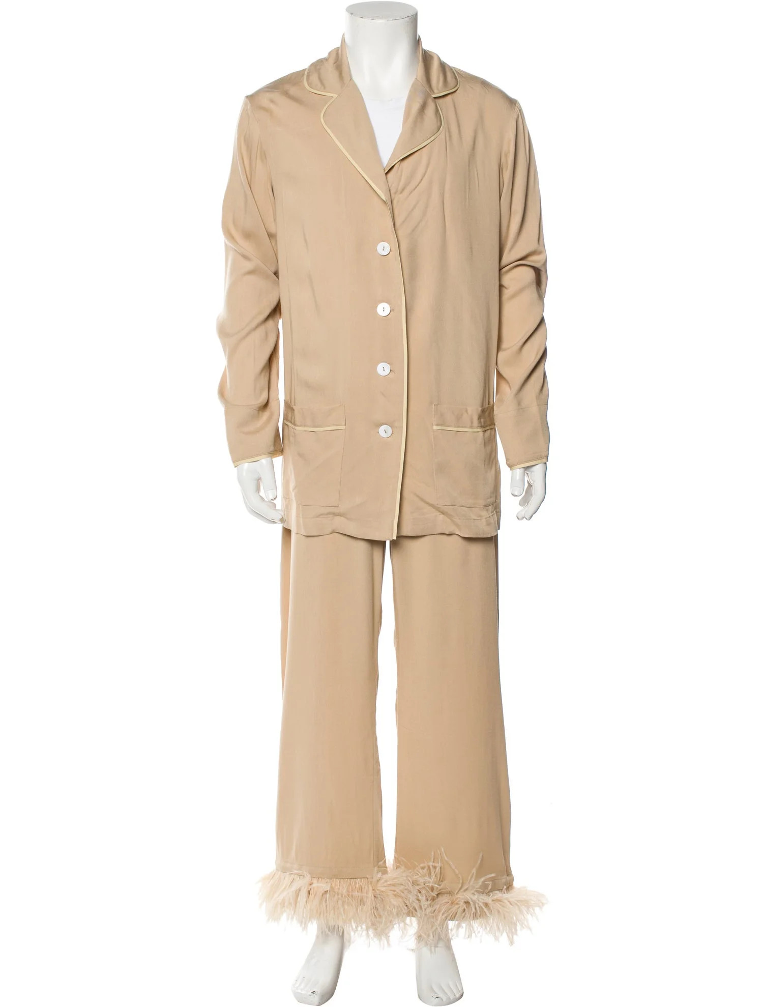 Feather Trim Pajamas w/ Tags | The RealReal