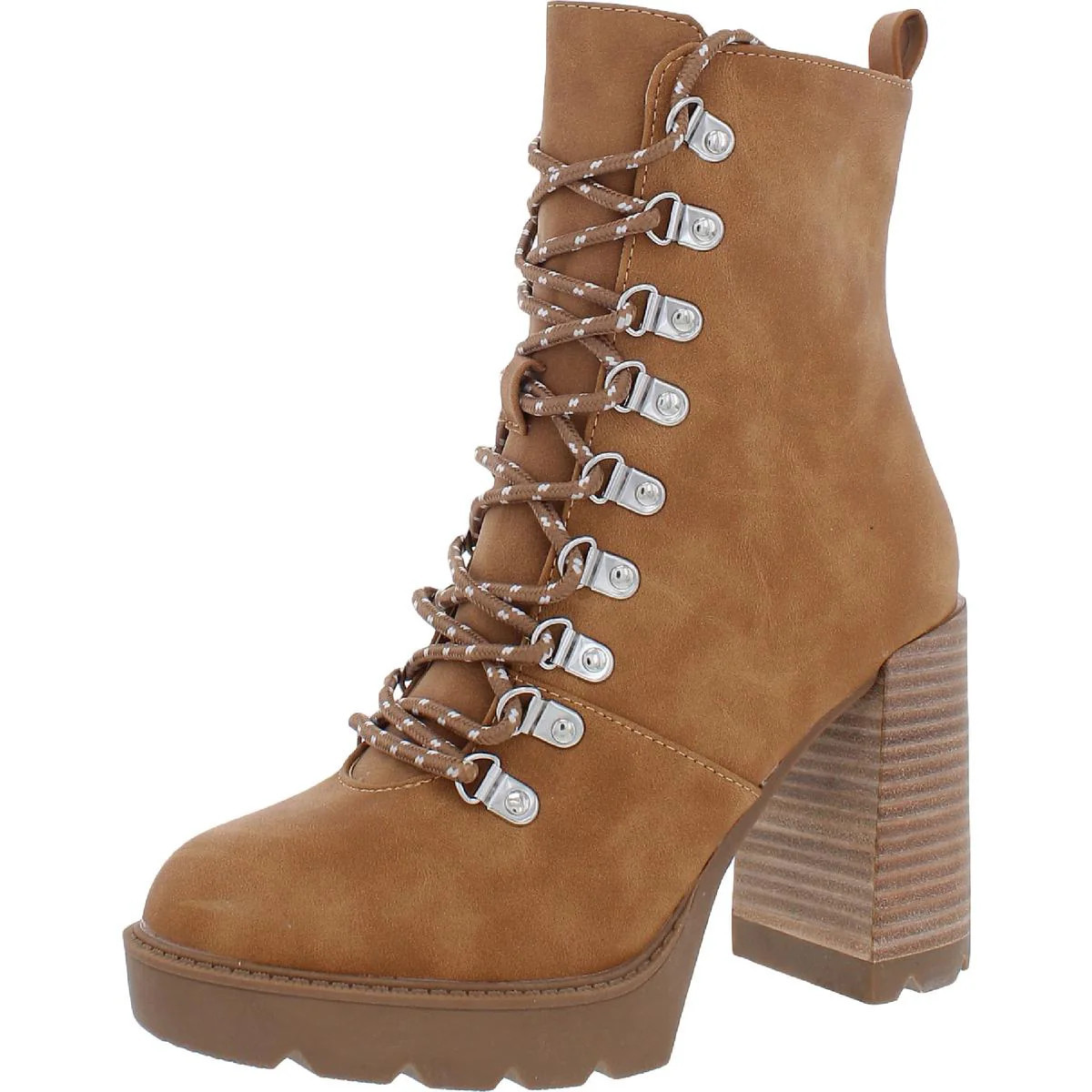 Dreek Womens Faux Leather Ankle Combat & Lace-up Boots | Shop Simon