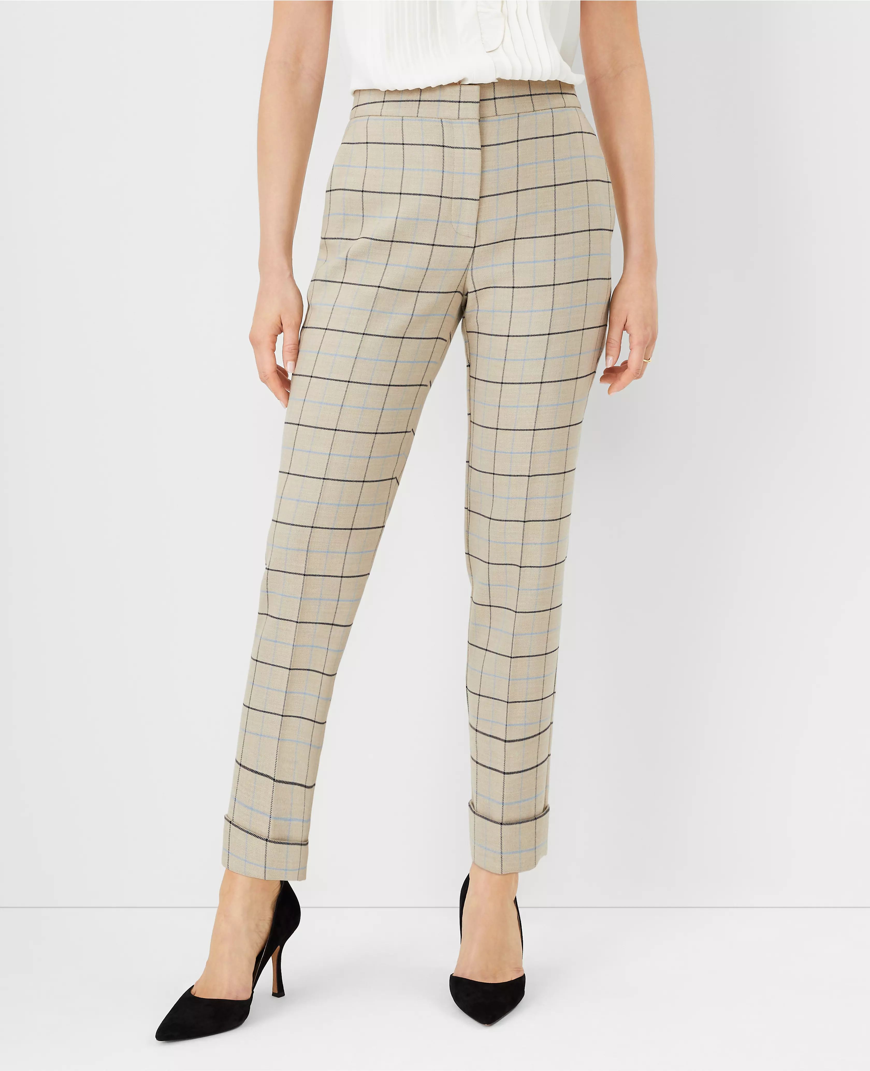The High Rise Eva Ankle Pant in Plaid | Ann Taylor (US)