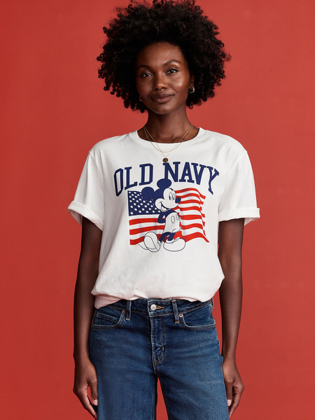 Old Navy x Disney© Mickey Mouse Logo Flag Graphic T-Shirt | Old Navy (US)