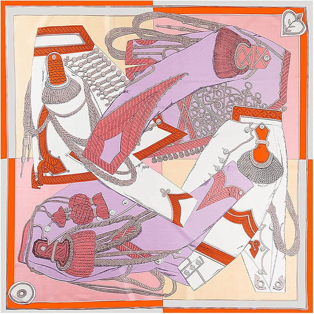 ba knife Fashion Silk Square Scarf Check Floral Head Scarf Neck Hair Tie for Women 51x51 Inches | Amazon (US)