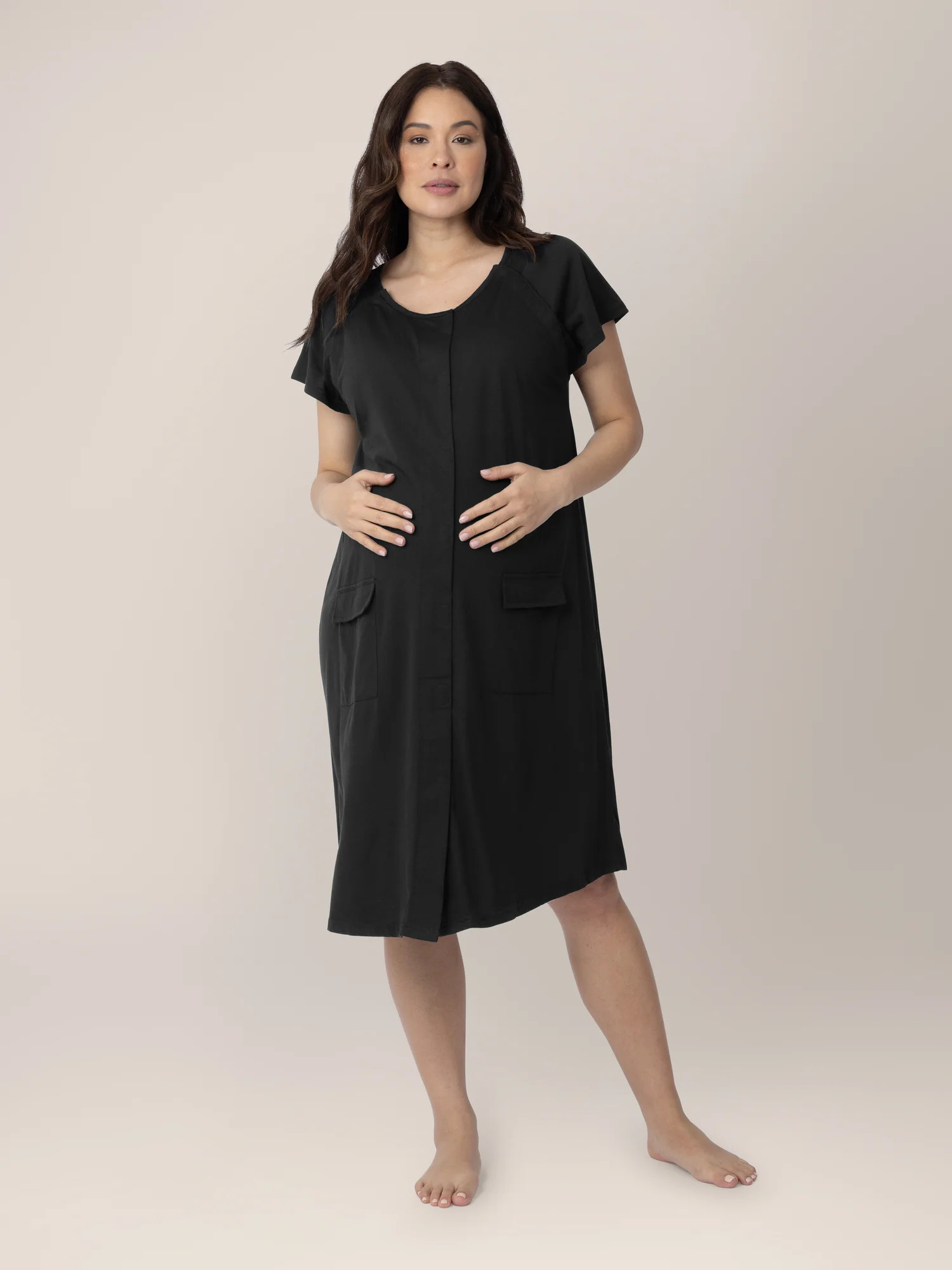 Universal Labor & Delivery Gown | Black - Kindred Bravely | Kindred Bravely