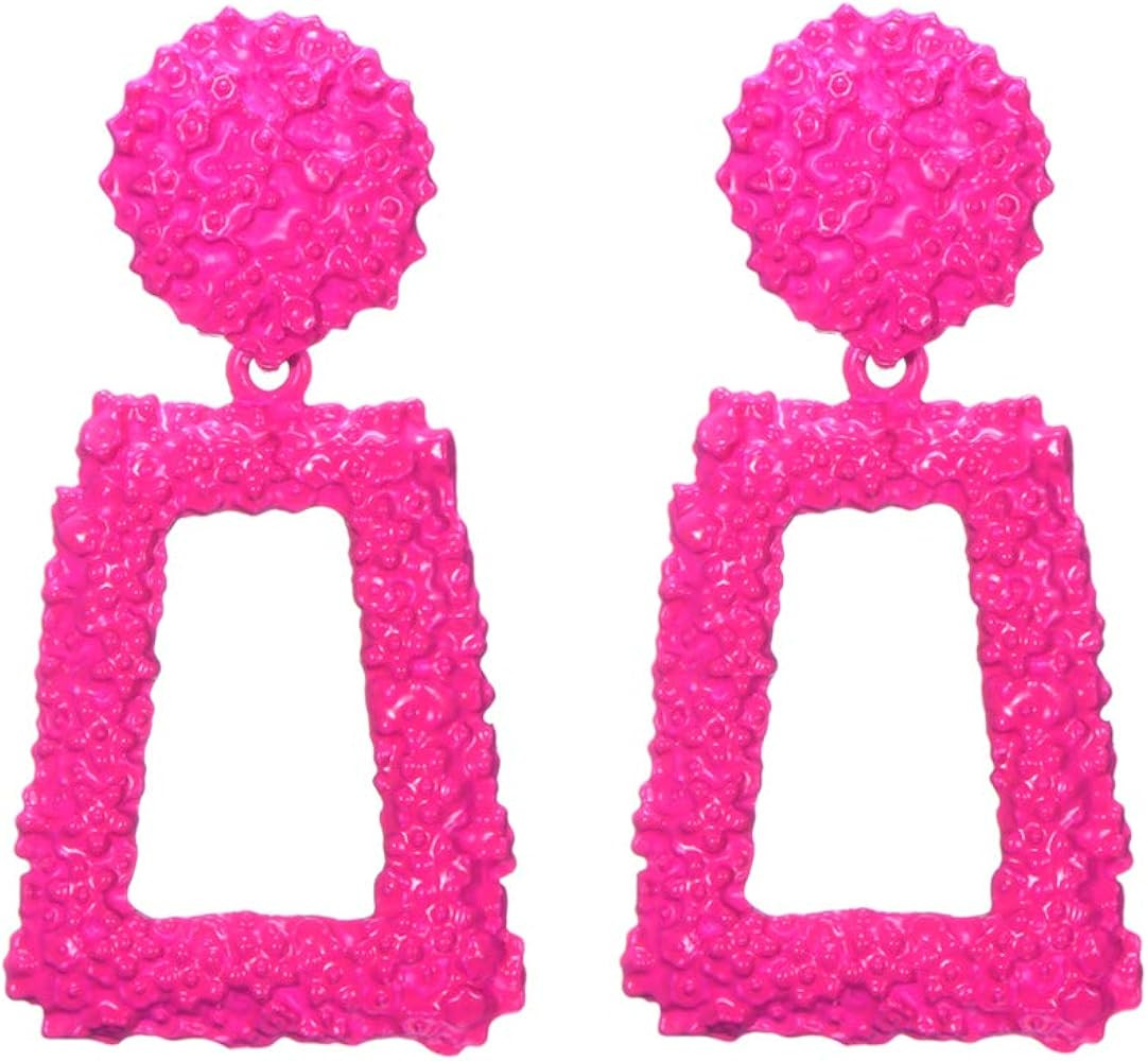 Gold Rectangle Geometric Dangle Earrings, Fashion Statement Drop Earrings for Women KELMALL COLLE... | Amazon (US)