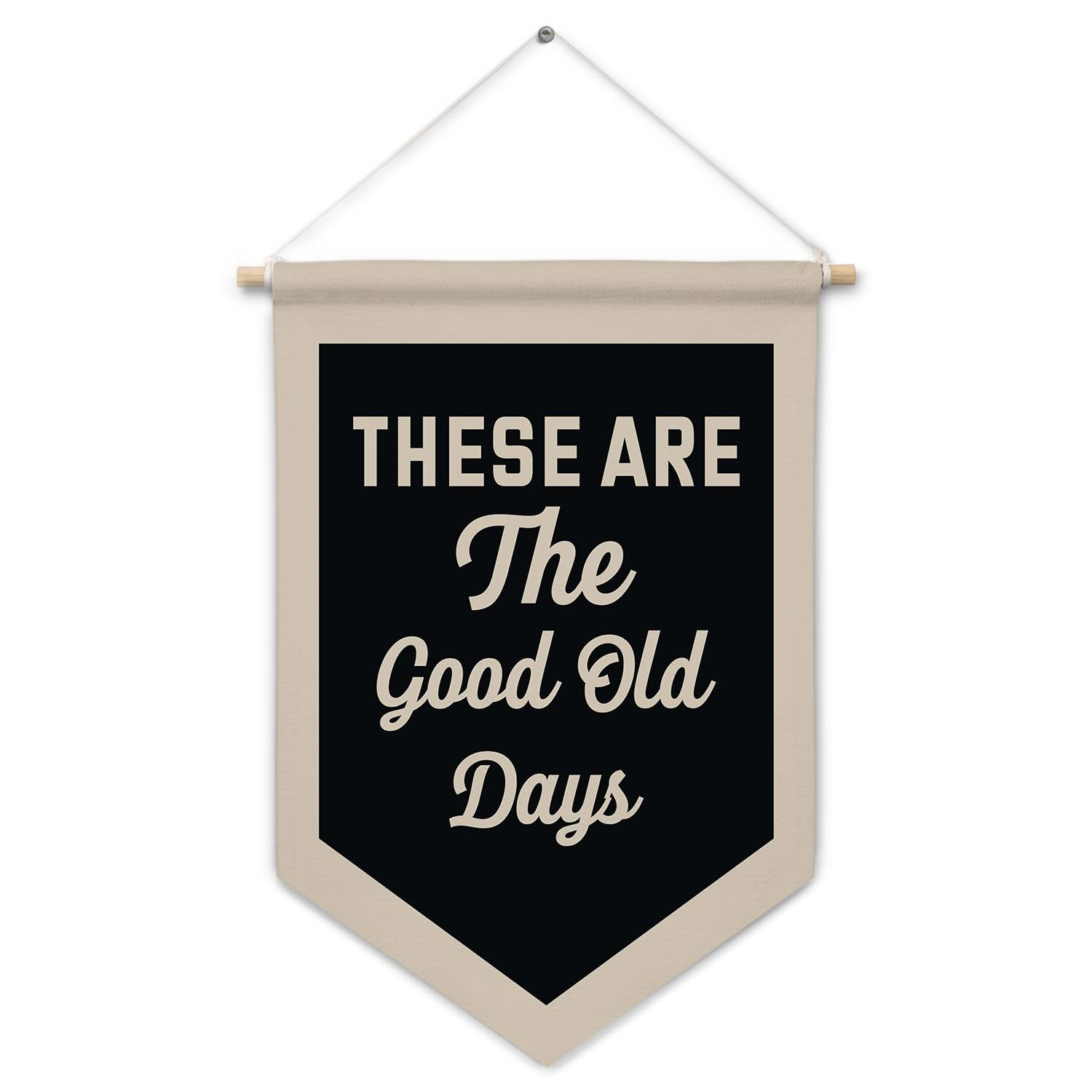These Are the Good Old Days Canvas Banner Wall Decor, Inspirational Positive Hanging Pennant Flag... | Amazon (US)