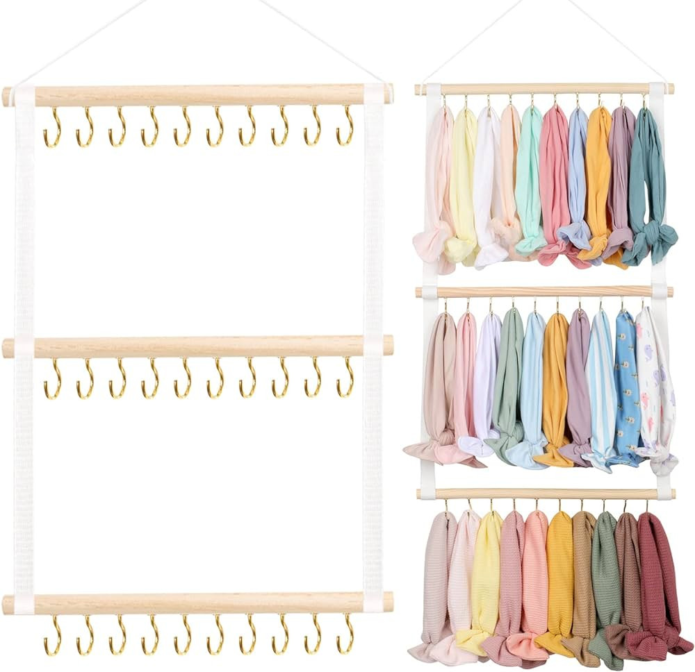 POVETIRE Headband Holder Head Bands Organizer for Girls, Baby Headbands Hair Accessories Organize... | Amazon (US)