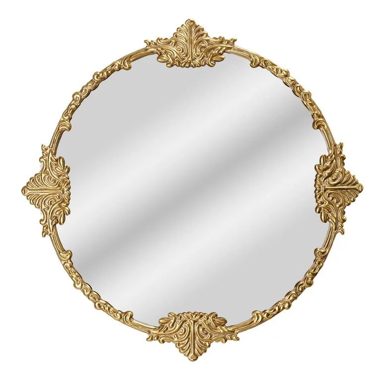 Beautiful Round Ornate Gold Frame Mirror 24" by Drew Barrymore | Walmart (US)