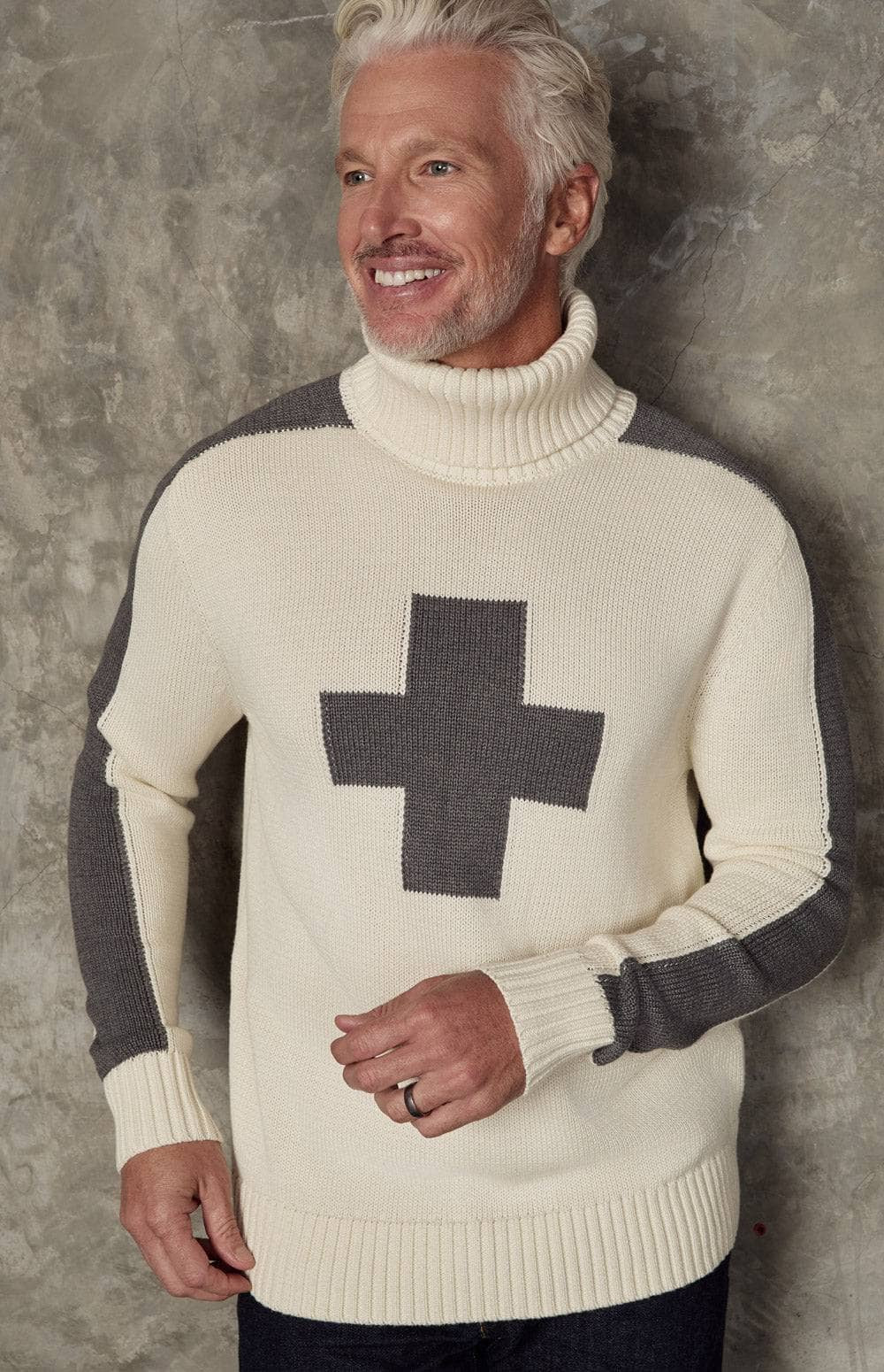 Elias Turtle Neck Ski Sweater | Ivory | Alp N Rock
