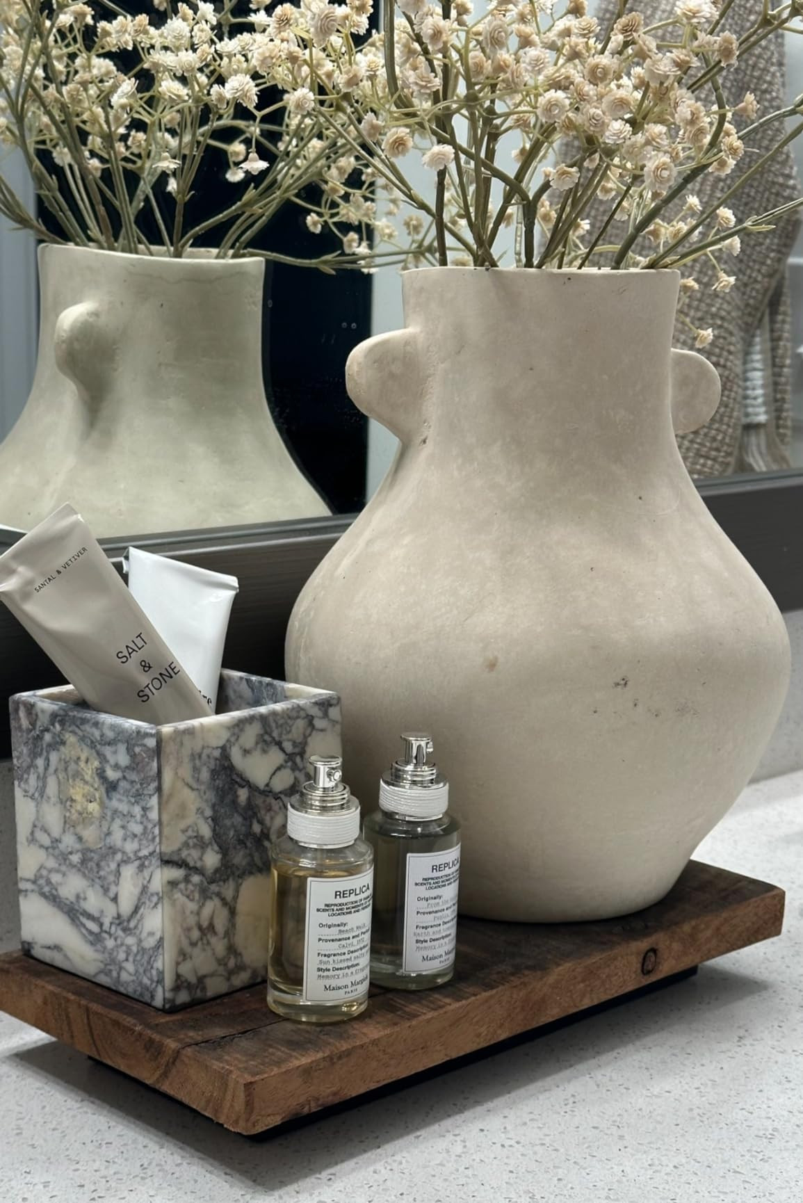 Genuine Calacatta Viola Marble Toothbrush Holders for Bathroom, Natural Marble Makeup Brush Holde... | Amazon (US)