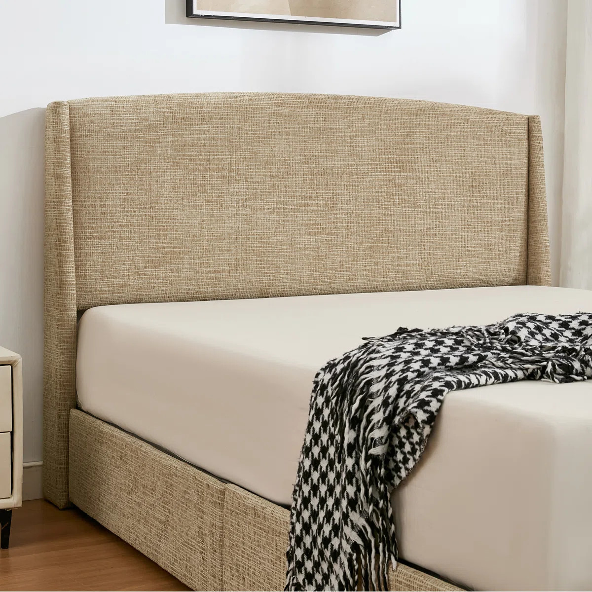 Braya Upholstered Platform Storage Bed With 4 Drawers,Light Brown,Queen | Wayfair North America