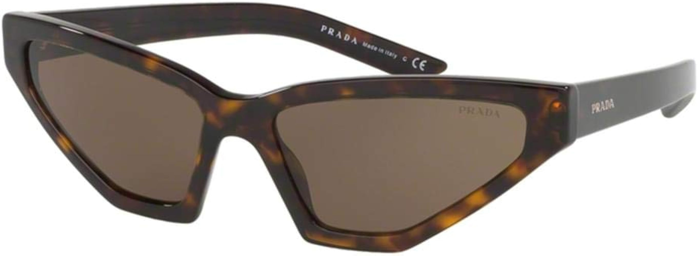 Prada PR12VS 2AU8C1 Havana PR12VS Cats Eyes Sunglasses Lens Category 3 Size 57m | Amazon (US)