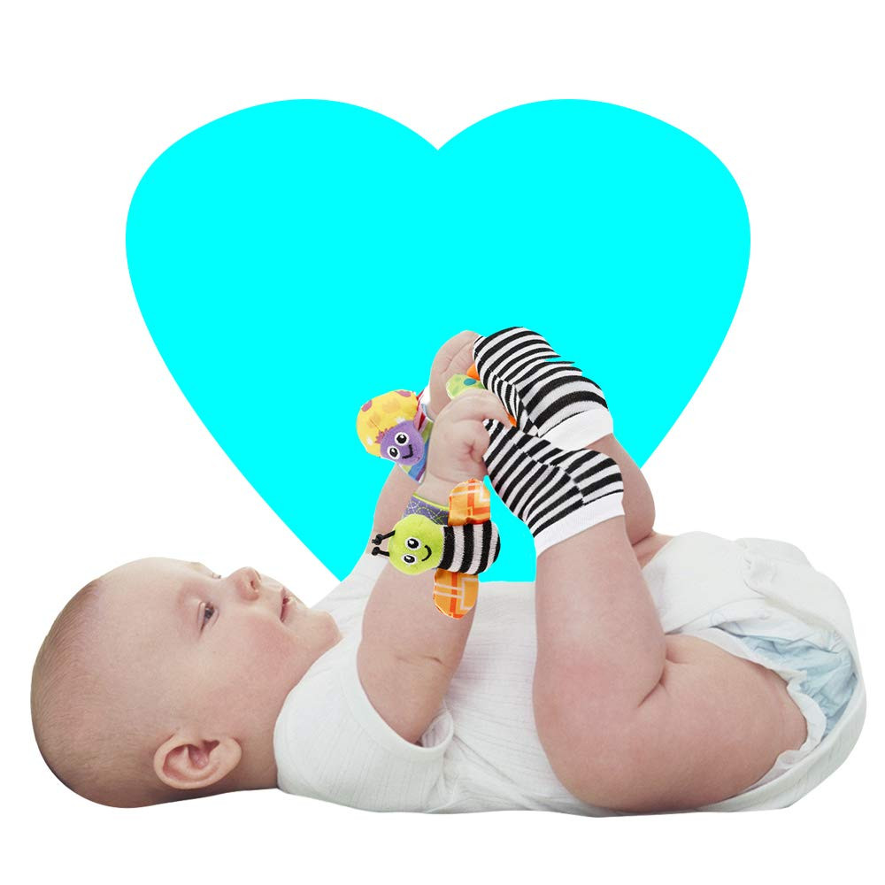 Baby Infant Rattle Socks Toys 3-6 to 12 Months Girl Boy Learning Toy | Amazon (US)