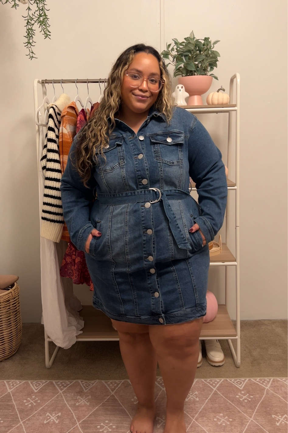 Walmart Eloquii Elements Denim Dress wearing the 16 

#LTKplussize #LTKfindsunder50 #LTKstyletip